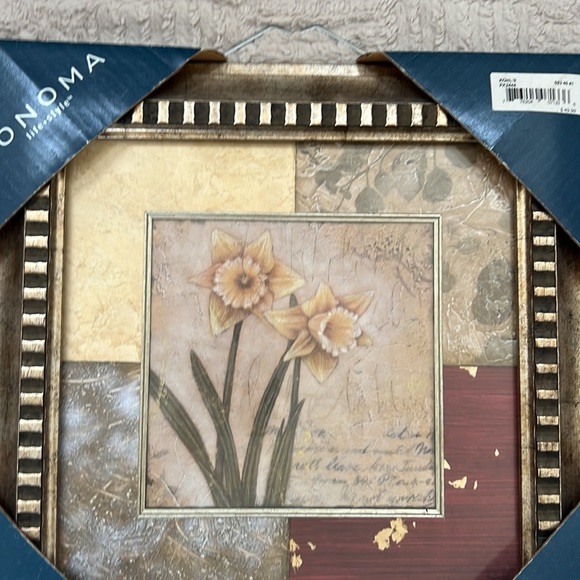 Daffodils wall art in glass frame, New in original packaging - Picture 12 of 16